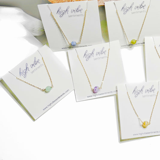 Mini Gem Drop Necklace (options vary)