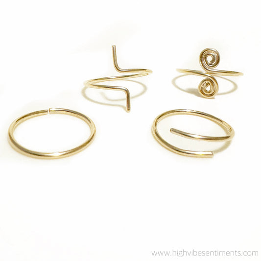 Gold Filled Toe Rings (styles vary)